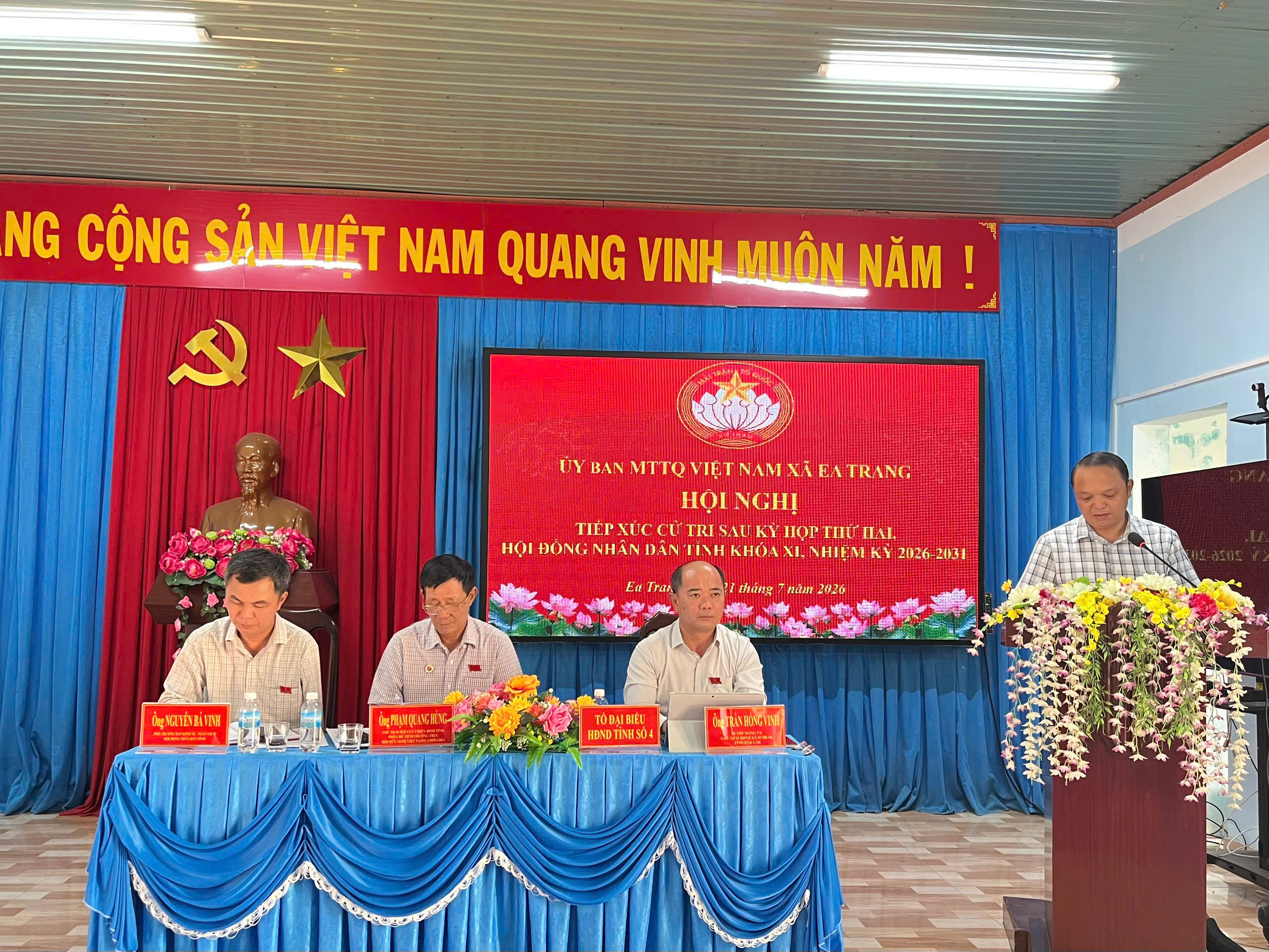 Xã Ea Trang tổ chức Hội nghị tiếp xúc cử tri sau Kỳ họp thứ Hai HĐND tỉnh khóa XI