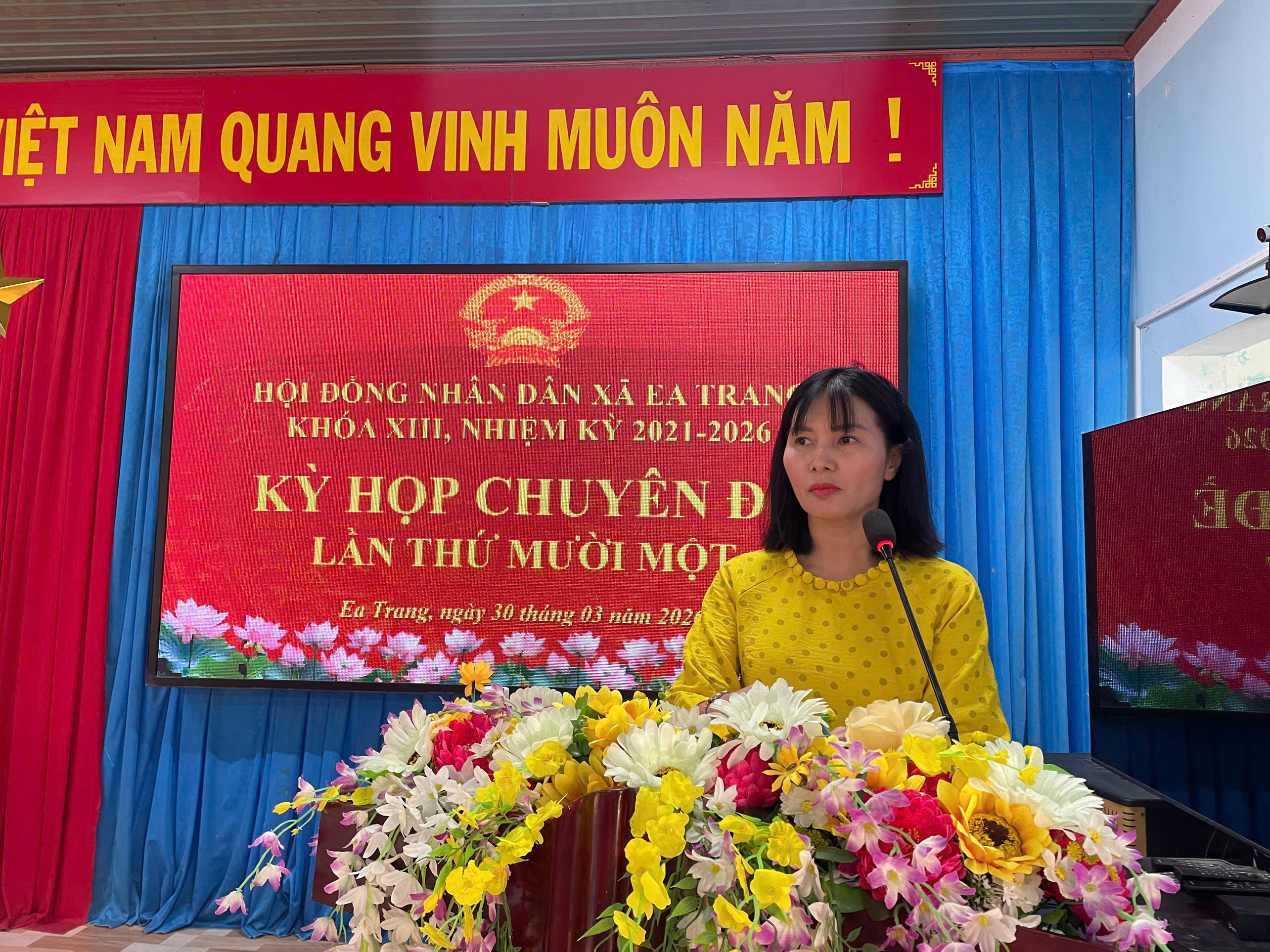 HĐND xã Ea Trang tổ chức kỳ họp chuyên đề lần thứ mười một phê chuẩn quyết toán ngân sách năm 2025