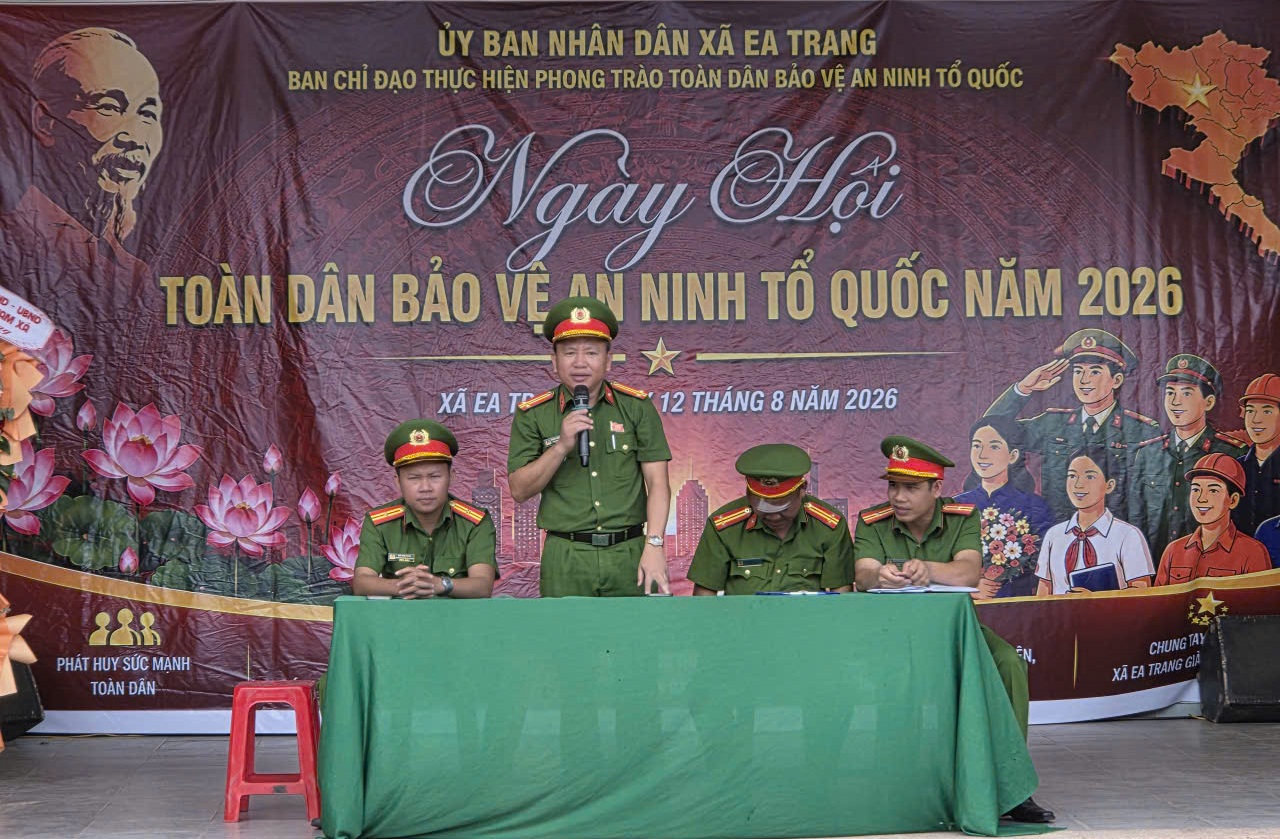 Xã Ea Trang tổ chức Ngày hội Toàn dân bảo vệ an ninh Tổ quốc năm 2026