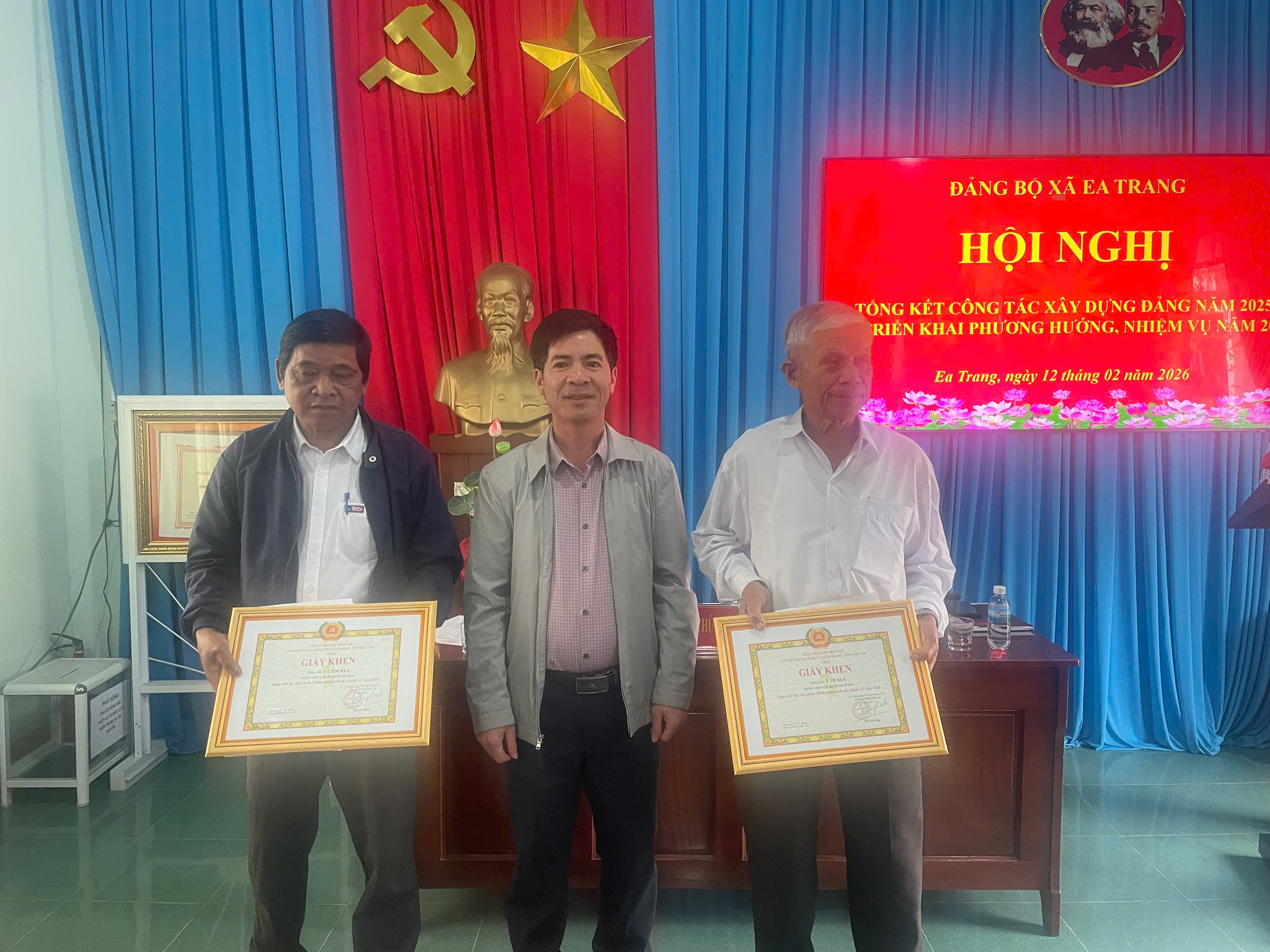 Đảng ủy xã Ea Trang tổng kết công tác Đảng năm 2025, triển khai nhiệm vụ năm 2026