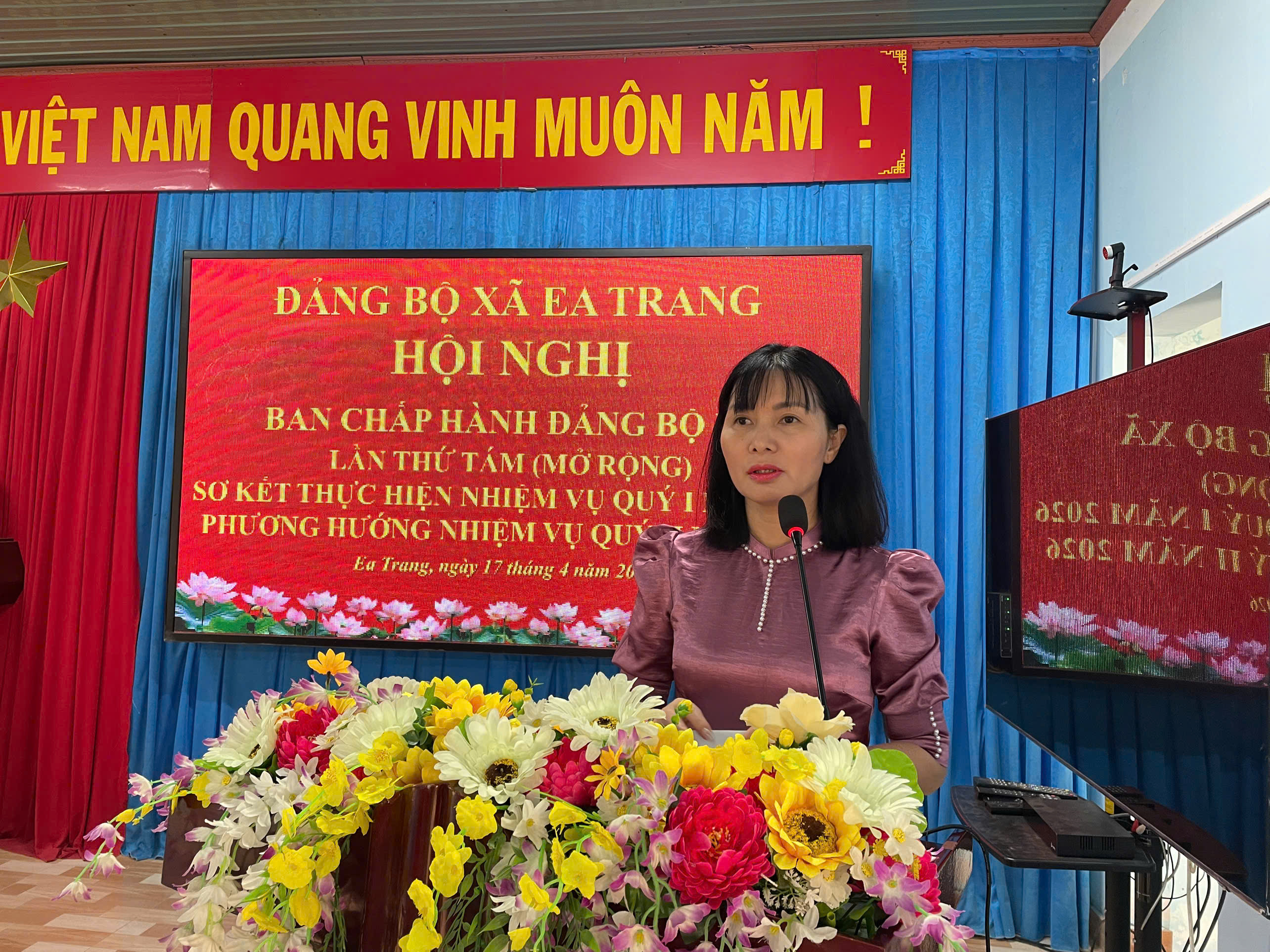 ĐẢNG ỦY XÃ EA TRANG SƠ KẾT THỰC HIỆN NHIỆM VỤ QUÝ I  VÀ TRIỂN KHAI PHƯƠNG HƯỚNG NHIỆM VỤ QUÝ II NĂM 2026